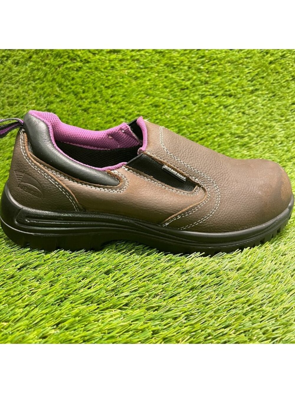 Avenger Foreman Womens Size 9.5 Brown Leather Composite Toe Safety Work Shoes